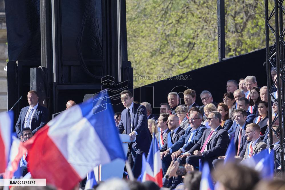 Rally In Support Of Marine Le Pen - Paris