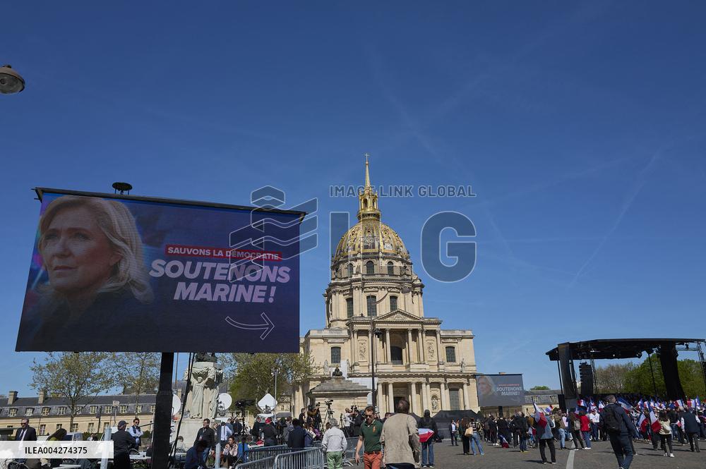 Rally In Support Of Marine Le Pen - Paris