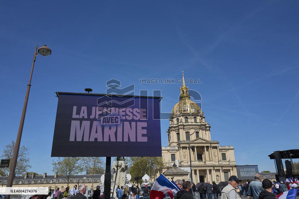 Rally In Support Of Marine Le Pen - Paris