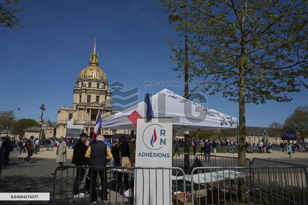 Rally In Support Of Marine Le Pen - Paris
