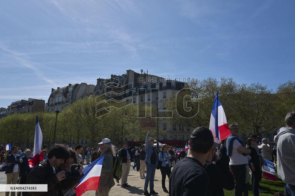 Rally In Support Of Marine Le Pen - Paris