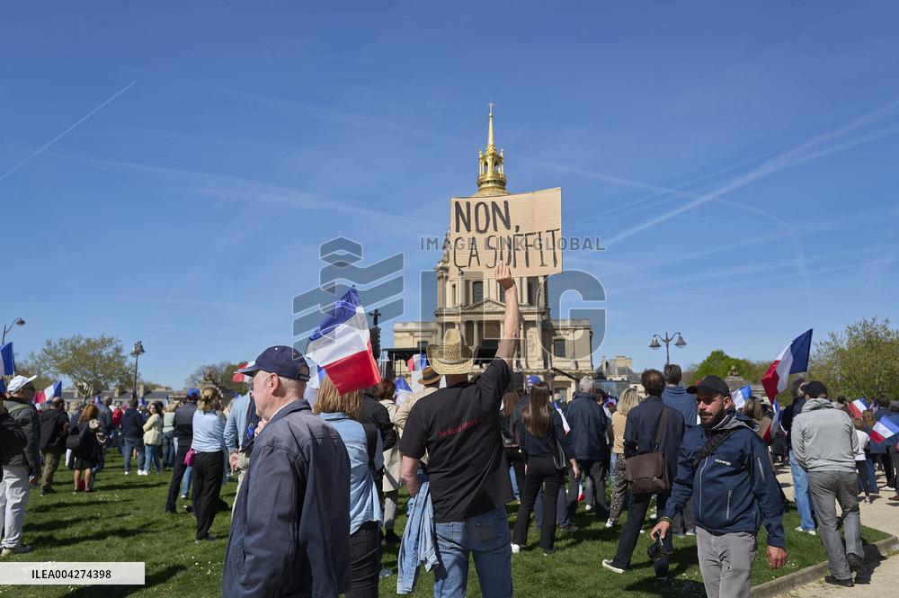 Rally In Support Of Marine Le Pen - Paris