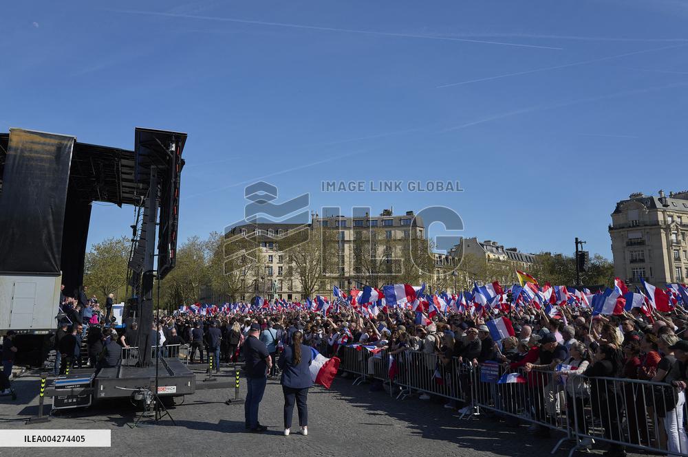 Rally In Support Of Marine Le Pen - Paris