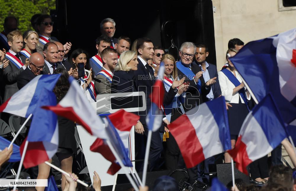 Rally In Support Of Marine Le Pen - Paris