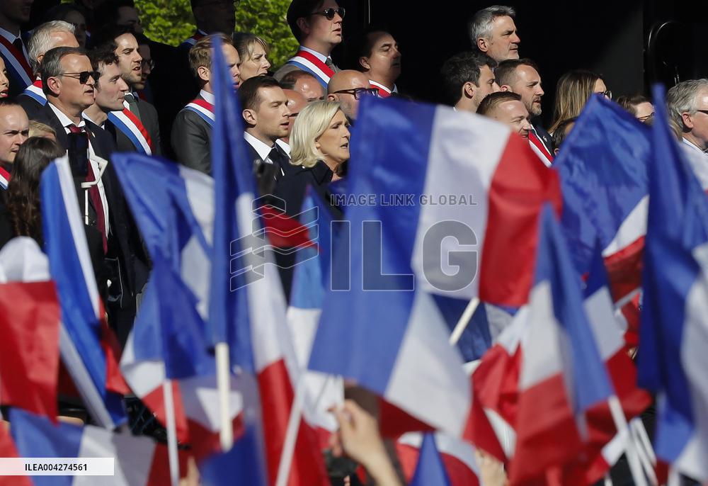Rally In Support Of Marine Le Pen - Paris