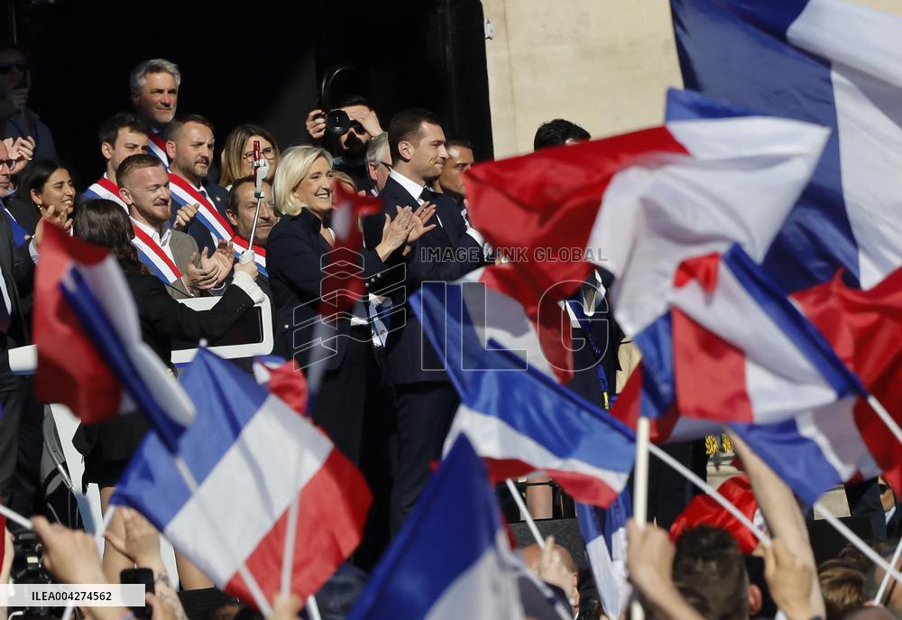 Rally In Support Of Marine Le Pen - Paris