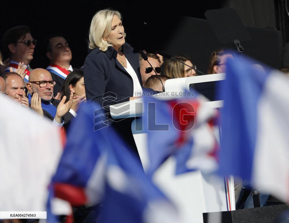 Rally In Support Of Marine Le Pen - Paris