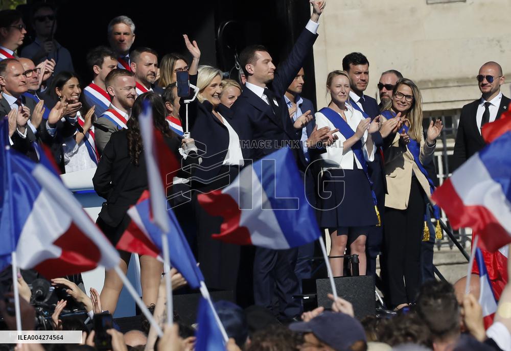Rally In Support Of Marine Le Pen - Paris
