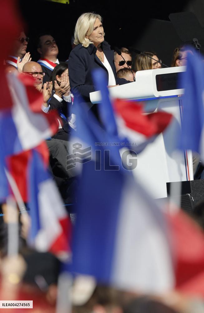 Rally In Support Of Marine Le Pen - Paris