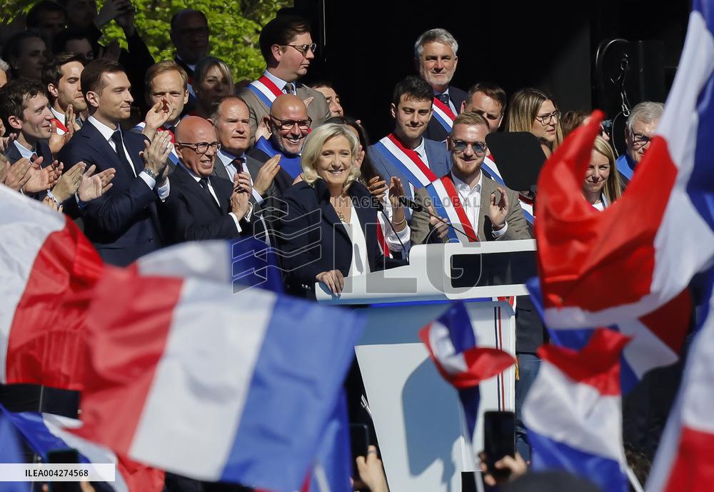 Rally In Support Of Marine Le Pen - Paris