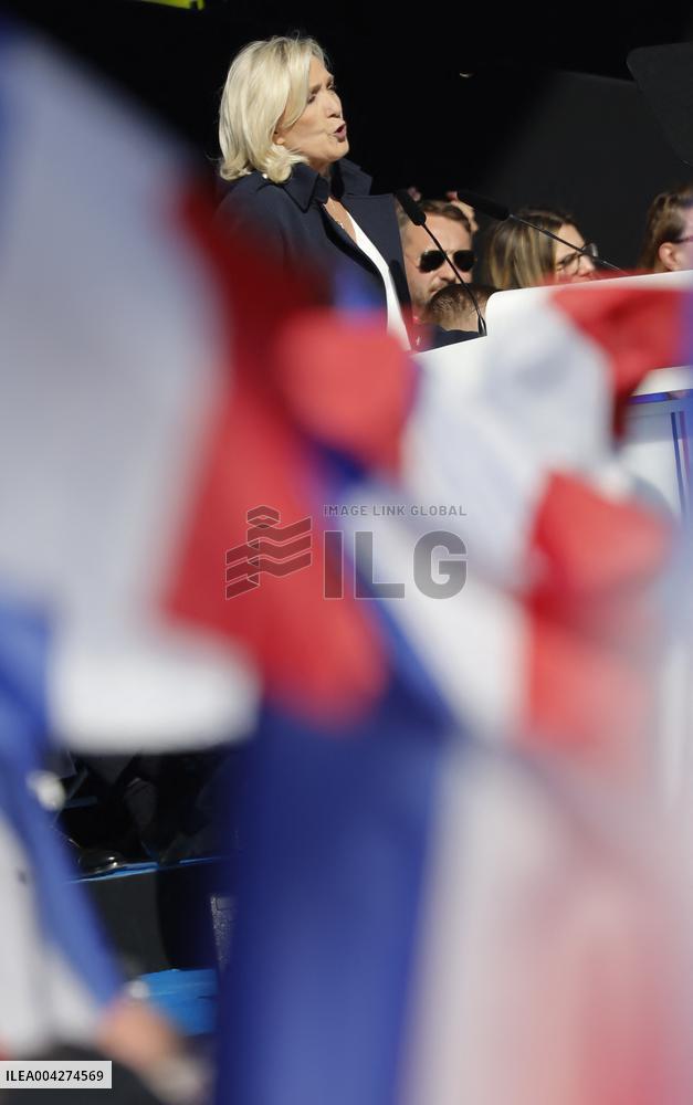 Rally In Support Of Marine Le Pen - Paris