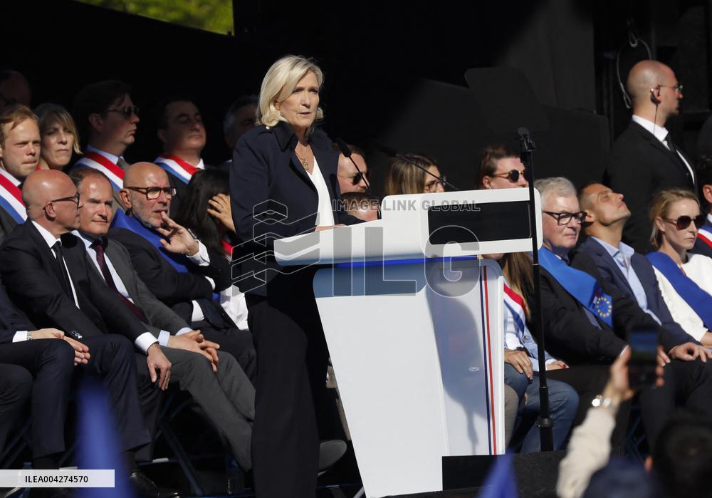 Rally In Support Of Marine Le Pen - Paris