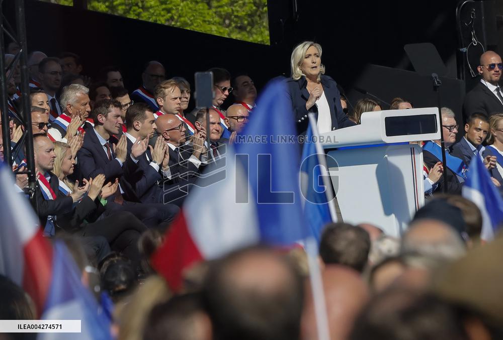 Rally In Support Of Marine Le Pen - Paris