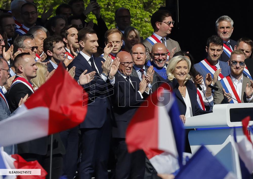 Rally In Support Of Marine Le Pen - Paris