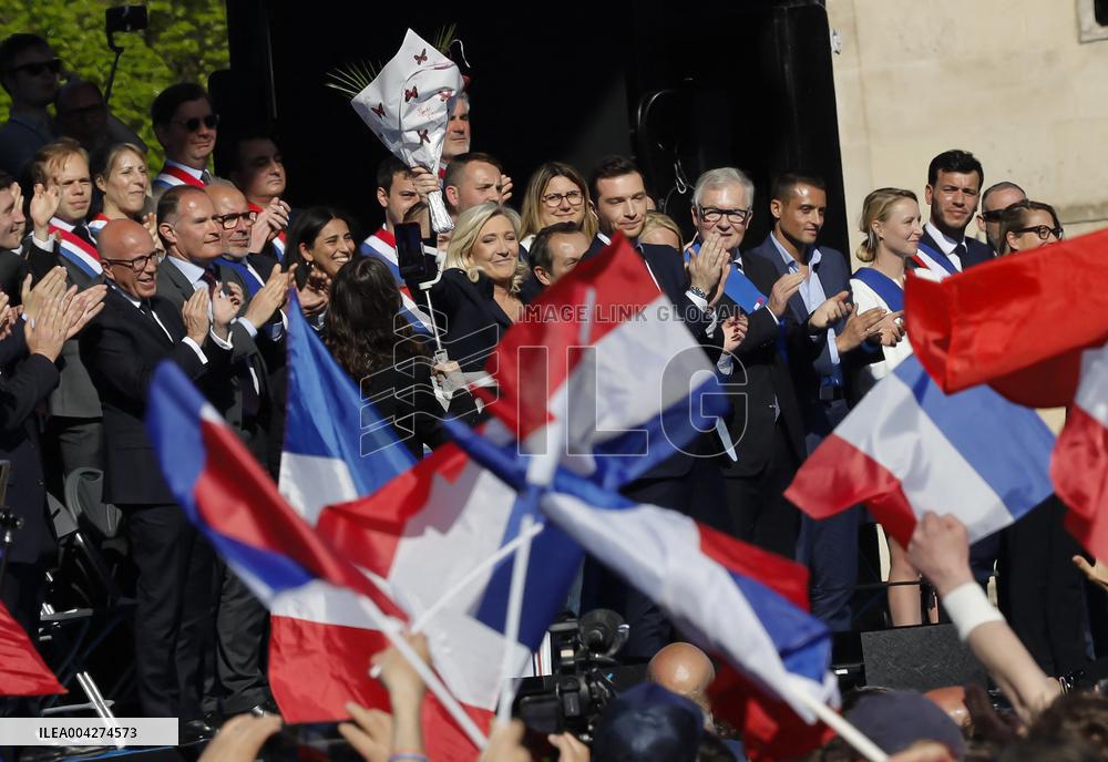 Rally In Support Of Marine Le Pen - Paris