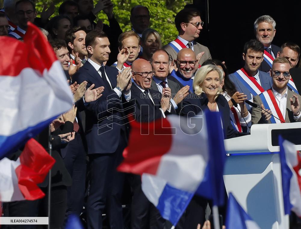 Rally In Support Of Marine Le Pen - Paris