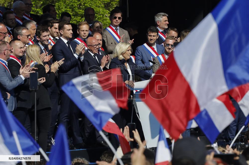Rally In Support Of Marine Le Pen - Paris