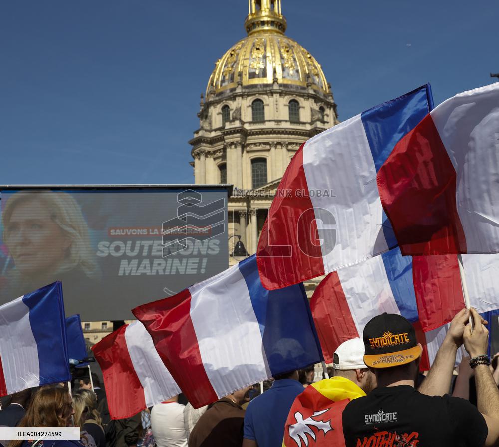 Rally In Support Of Marine Le Pen - Paris