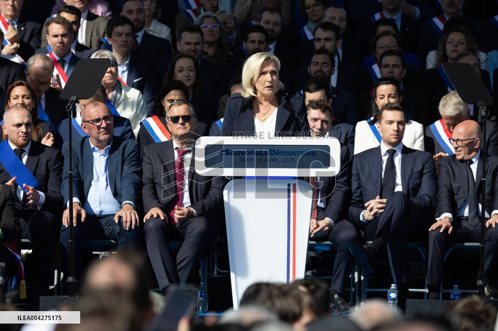 Rally in support of Marine Le Pen - Paris