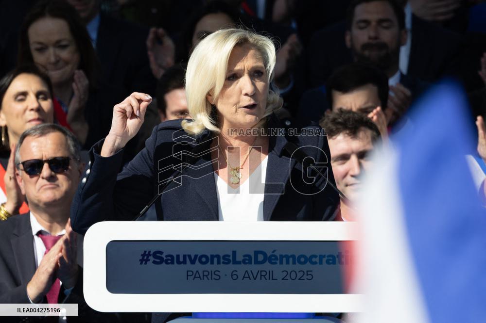 Rally in support of Marine Le Pen - Paris