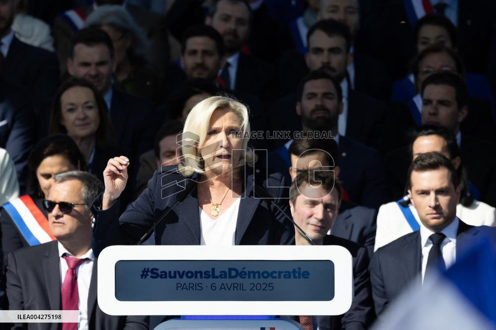 Rally in support of Marine Le Pen - Paris