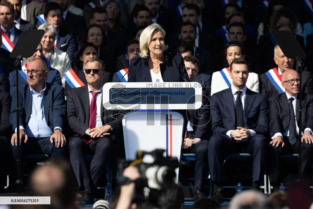 Rally in support of Marine Le Pen - Paris