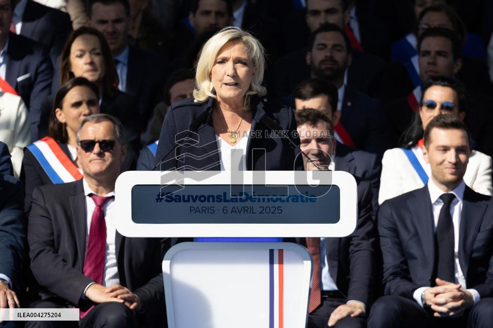 Rally in support of Marine Le Pen - Paris