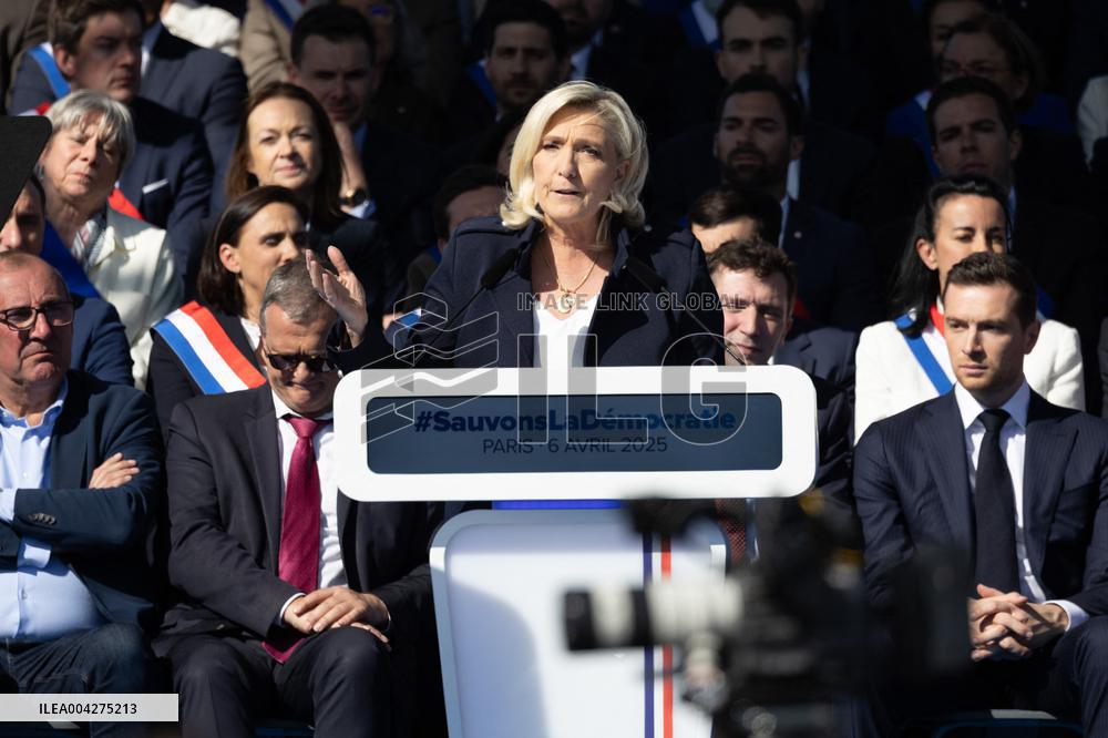 Rally in support of Marine Le Pen - Paris