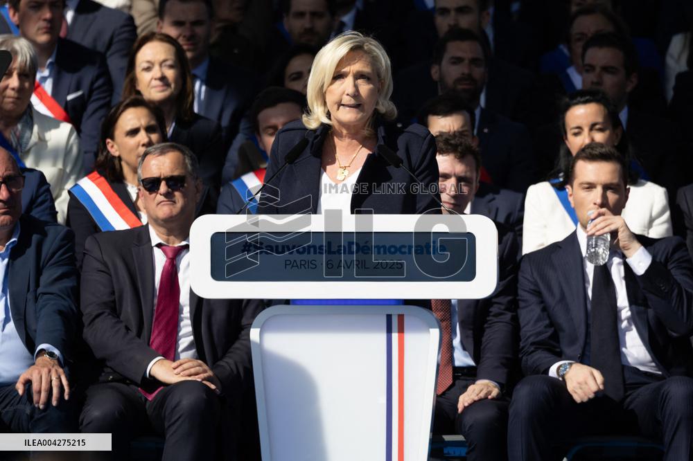 Rally in support of Marine Le Pen - Paris