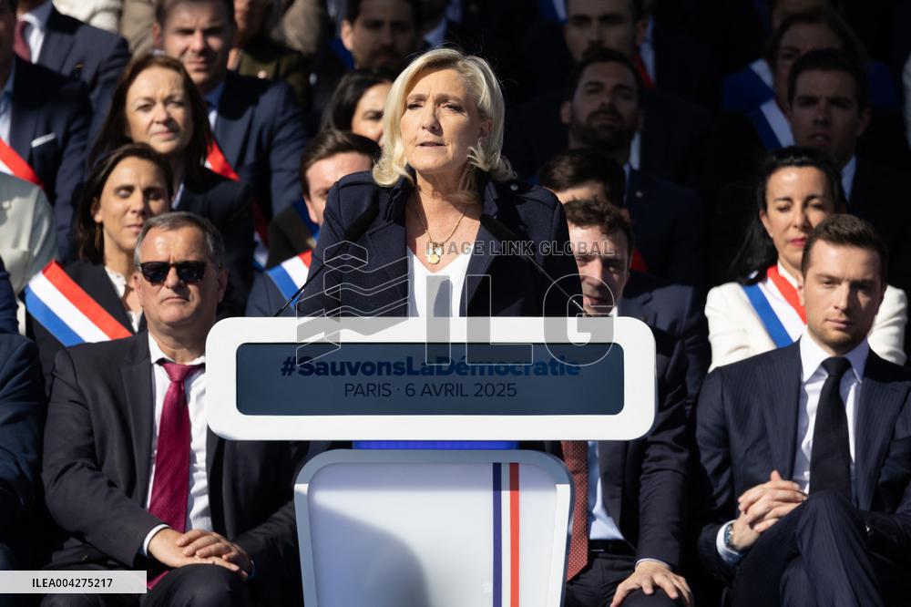Rally in support of Marine Le Pen - Paris