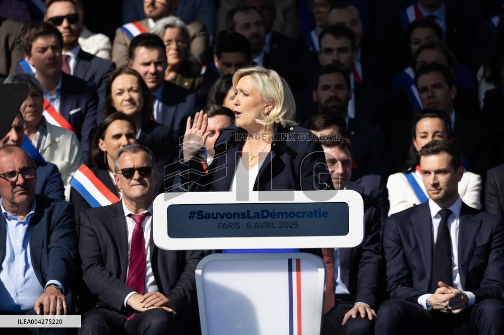 Rally in support of Marine Le Pen - Paris