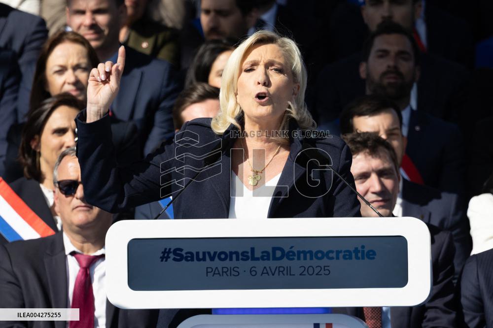 Rally in support of Marine Le Pen - Paris