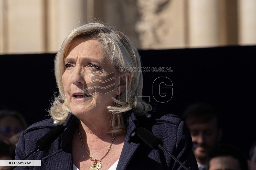 Rally In Support Of Marine Le Pen - Paris