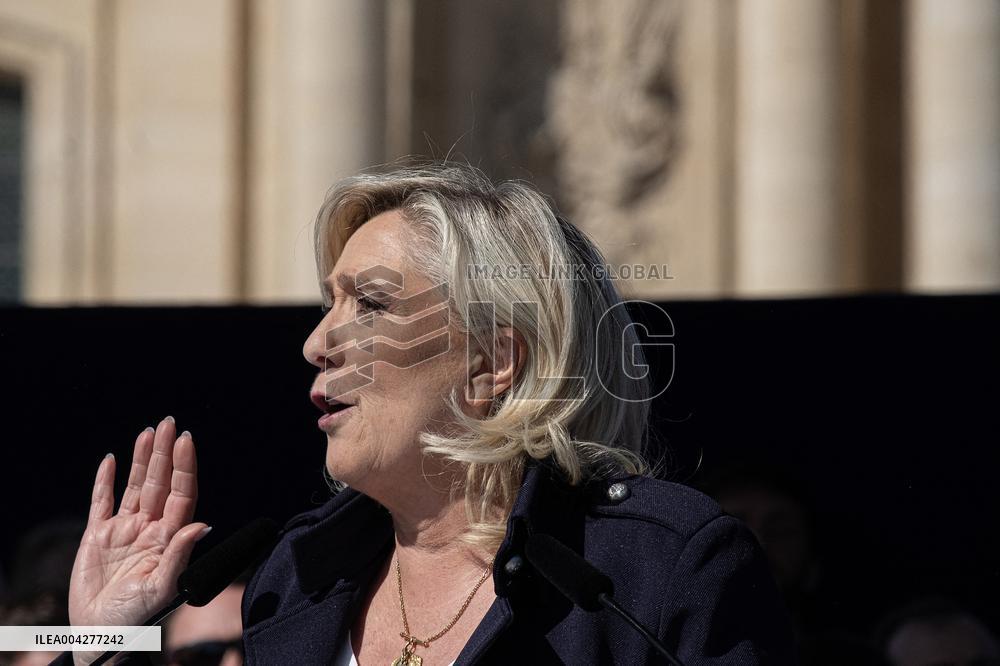 Rally In Support Of Marine Le Pen - Paris