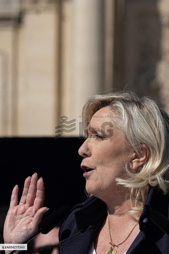 Rally In Support Of Marine Le Pen - Paris