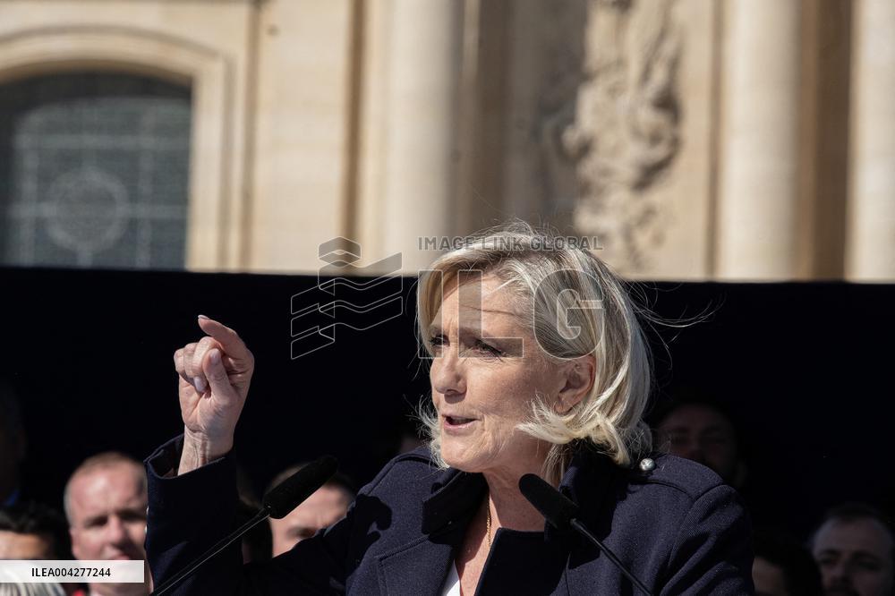Rally In Support Of Marine Le Pen - Paris