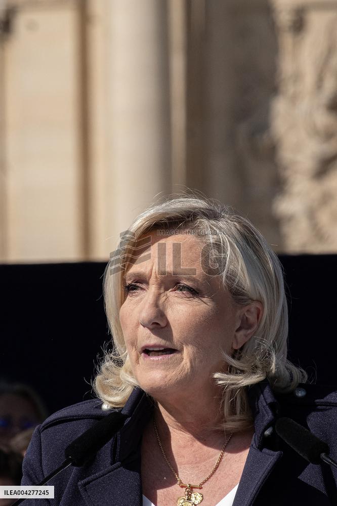 Rally In Support Of Marine Le Pen - Paris