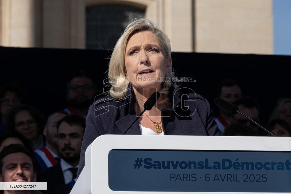 Rally In Support Of Marine Le Pen - Paris