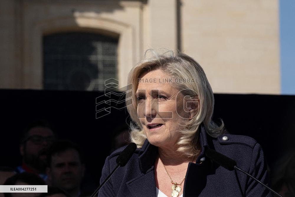 Rally In Support Of Marine Le Pen - Paris