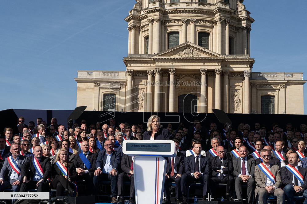 Rally In Support Of Marine Le Pen - Paris
