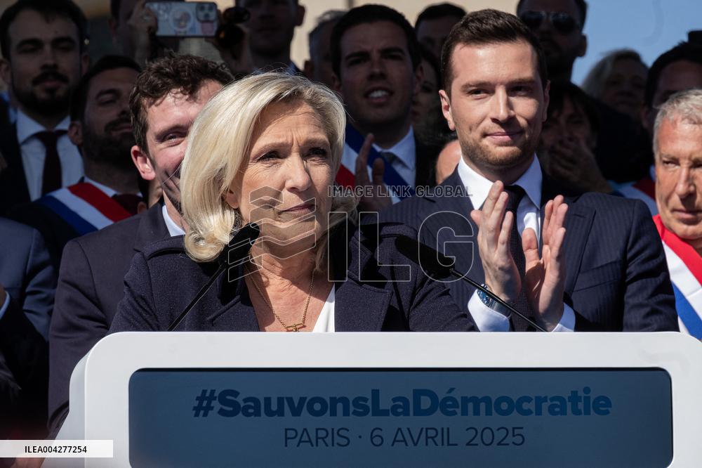 Rally In Support Of Marine Le Pen - Paris