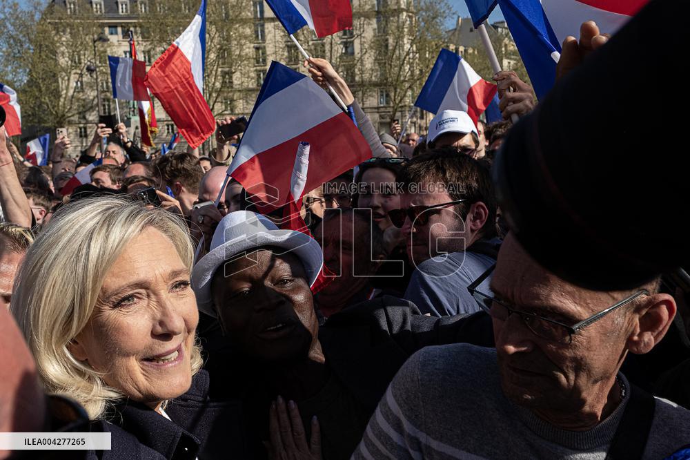 Rally In Support Of Marine Le Pen - Paris