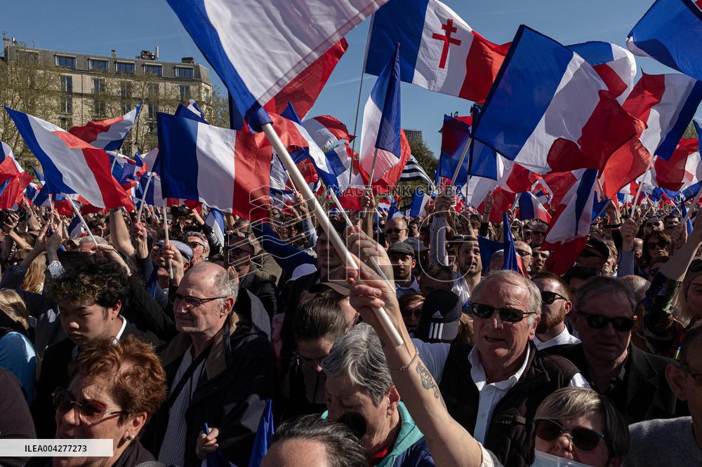 Rally In Support Of Marine Le Pen - Paris