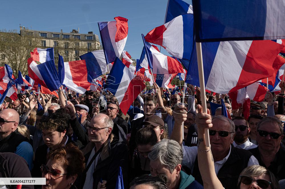 Rally In Support Of Marine Le Pen - Paris