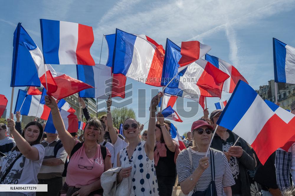 Rally In Support Of Marine Le Pen - Paris