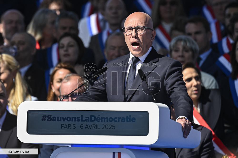 Rally In Support Of Marine Le Pen - Paris