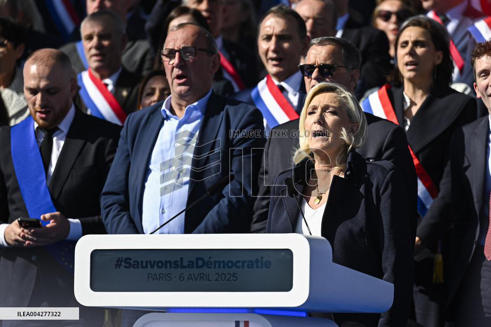 Rally In Support Of Marine Le Pen - Paris