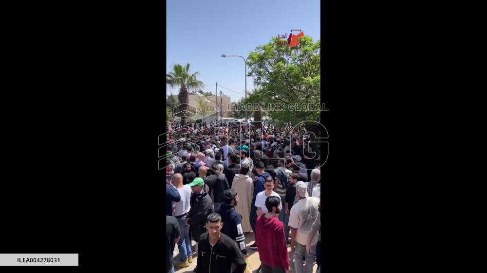 Jordan: Protest Near US Embassy in Amman Against Attack on Gaza