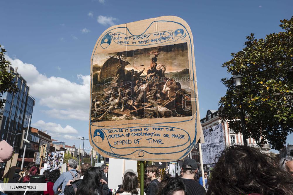 Demonstration Artists Against Precarity in Toulouse