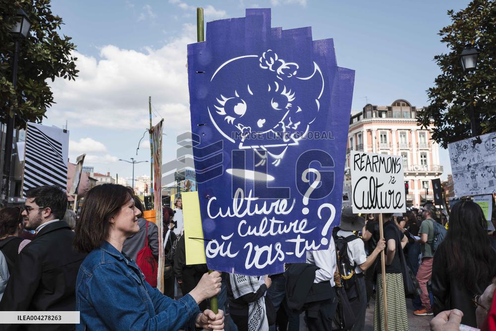 Demonstration Artists Against Precarity in Toulouse